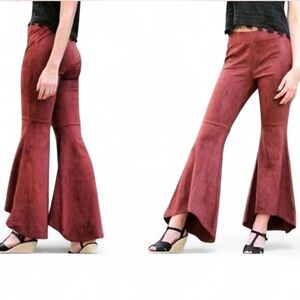Luxurious Faux‎ Suede Bell Bottoms
